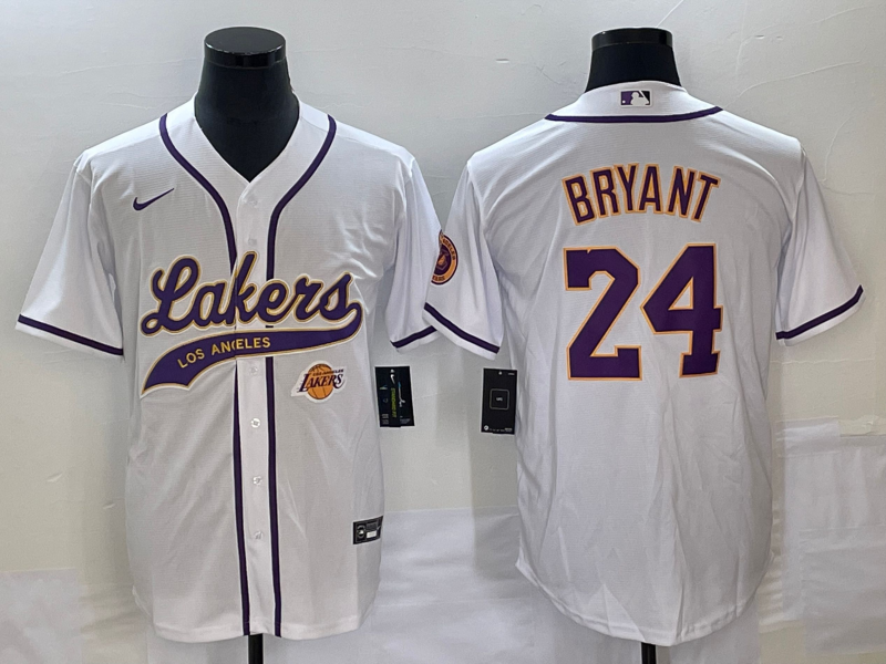 Men Los Angeles Lakers #24 Bryant white 2023 NBA Jersey style 11